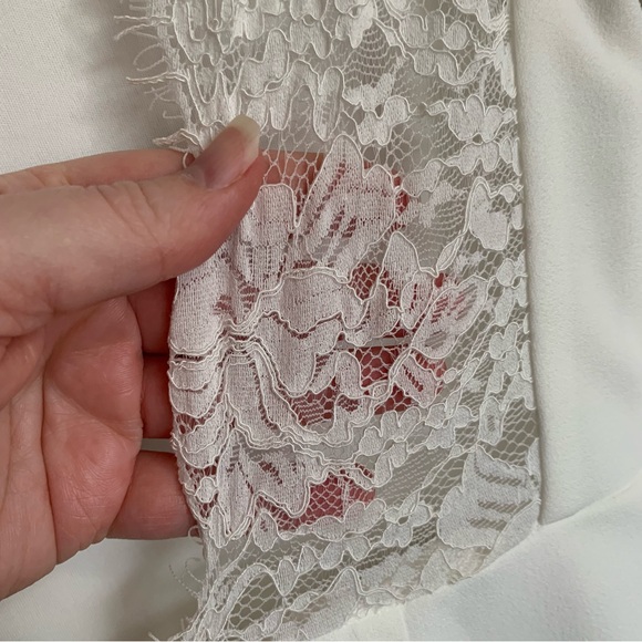 Lulus XS Romantic Moments White Lace Long Sleeve Maxi Dress NWT Wedding - Picture 9 of 17